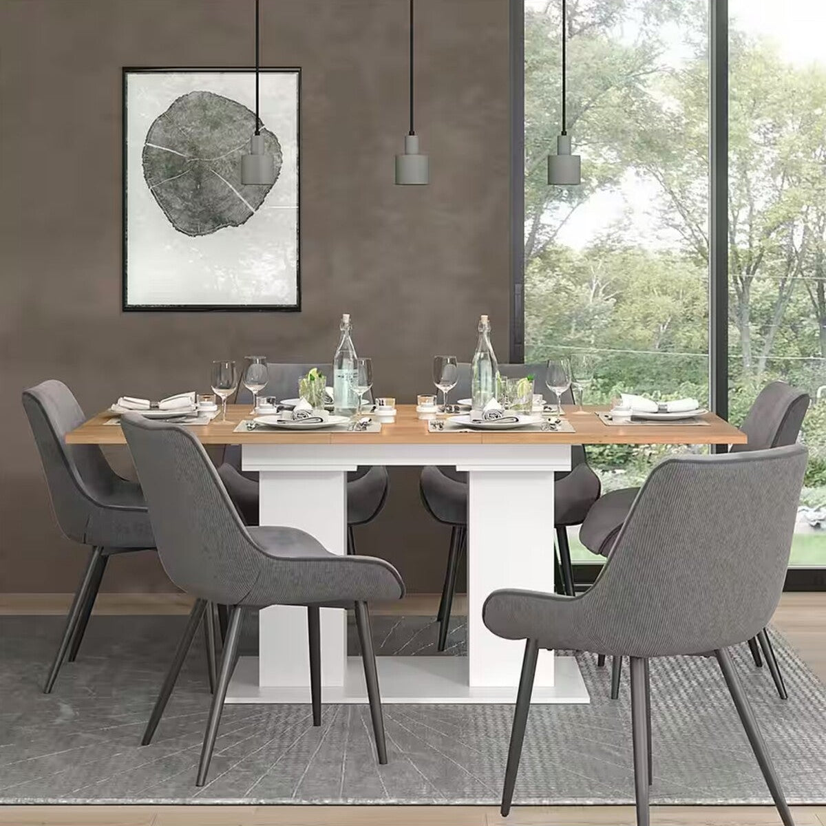 Hernest AÇILIR YEMEK MASASI 140-180 cm | MODERN TASARIM ÇOK AMAÇLI MASA