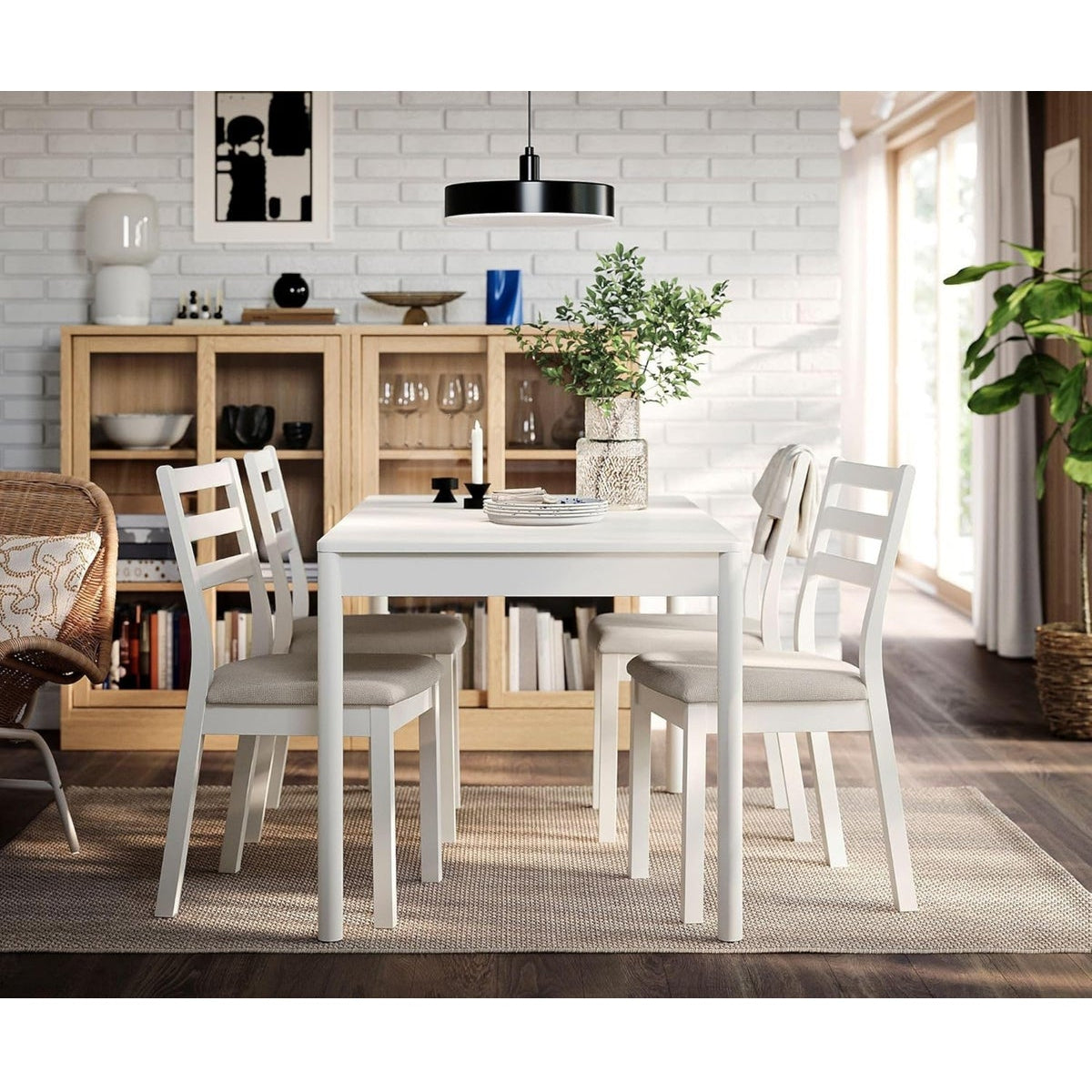 Hernest MODERN BEYAZ YEMEK MASASI 4-6 KİŞİLİK