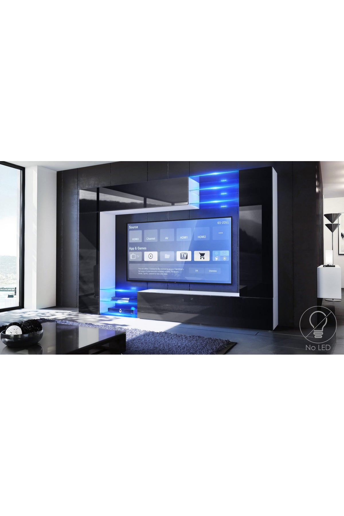 Hernest TV ÜNİTESİ-MOR-BEYAZ-SİYAH