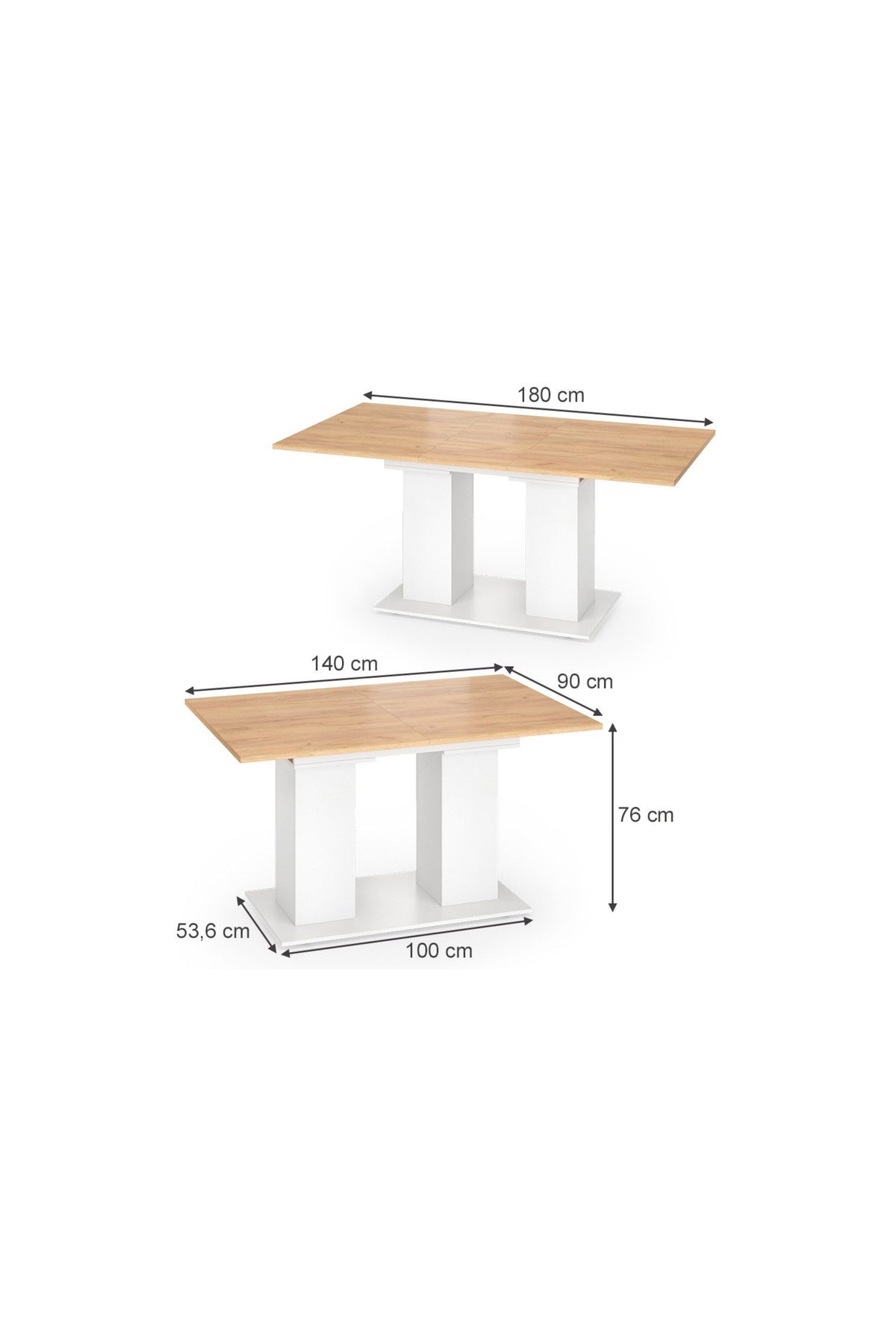 Hernest AÇILIR YEMEK MASASI 140-180 cm | MODERN TASARIM ÇOK AMAÇLI MASA