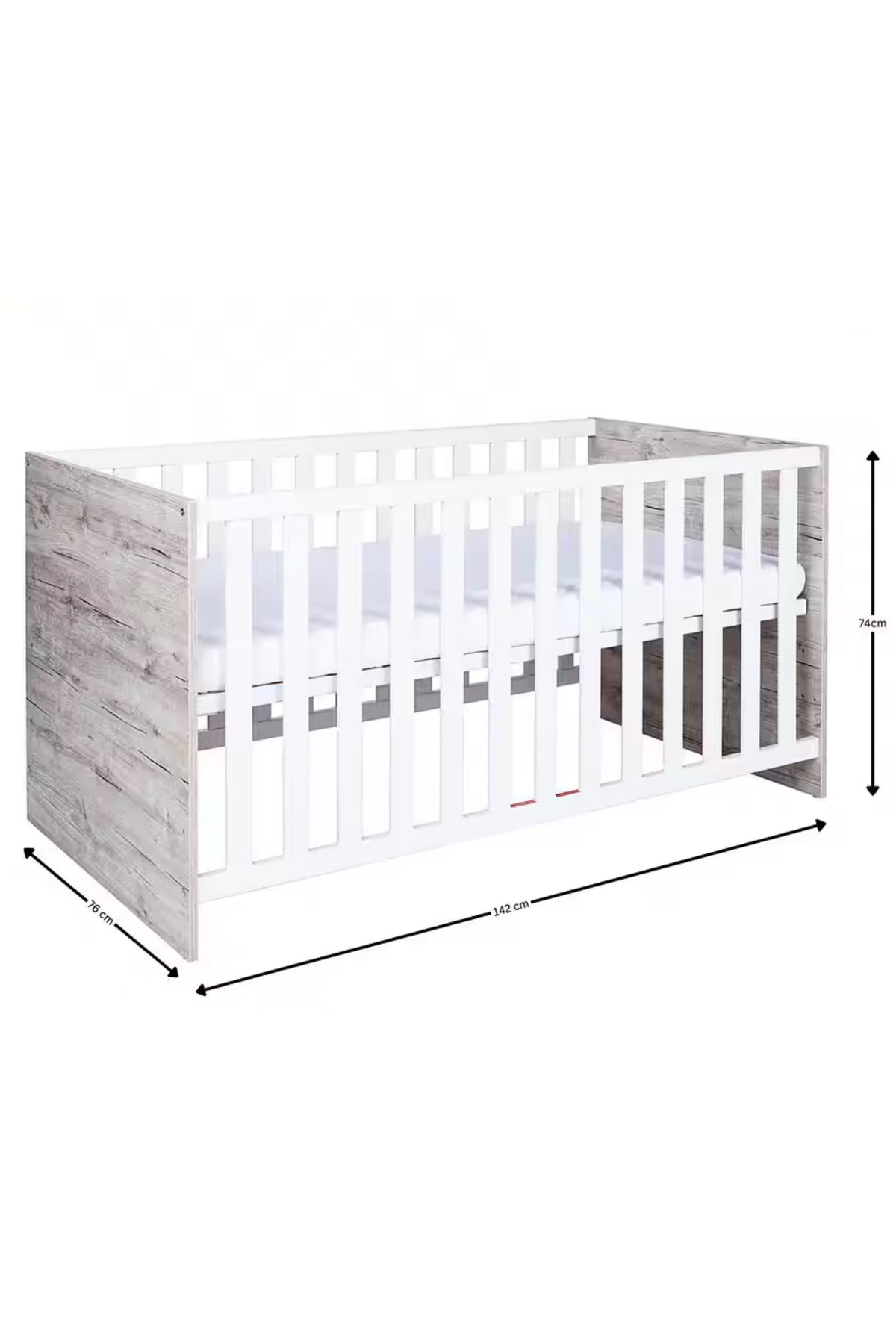 MODERN VE ŞIK BEBEK ODASI TAKIMI - AHŞAP & BEYAZ UYUMU