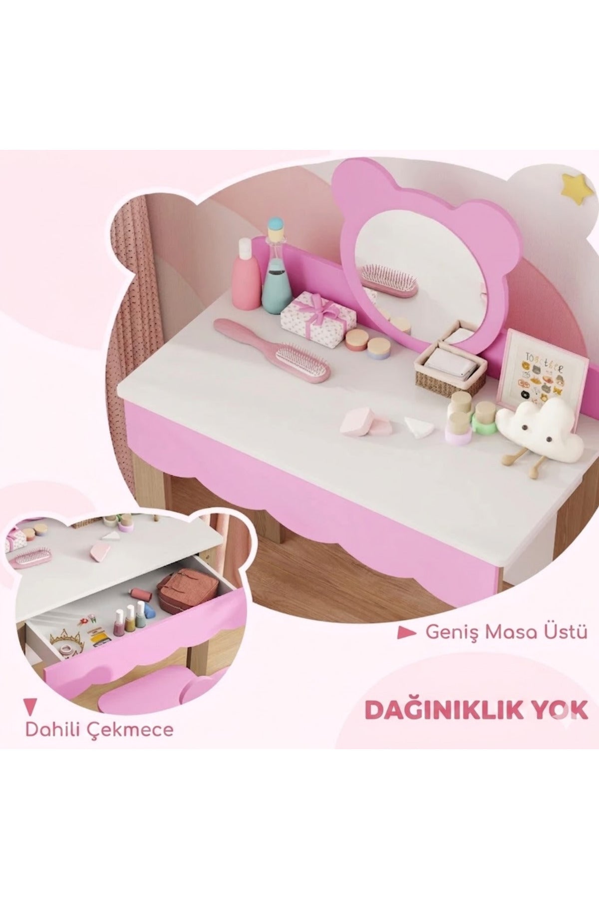 Hernest ÇOCUK OYUNCAK MAKYAJ MASASI TAKIMI