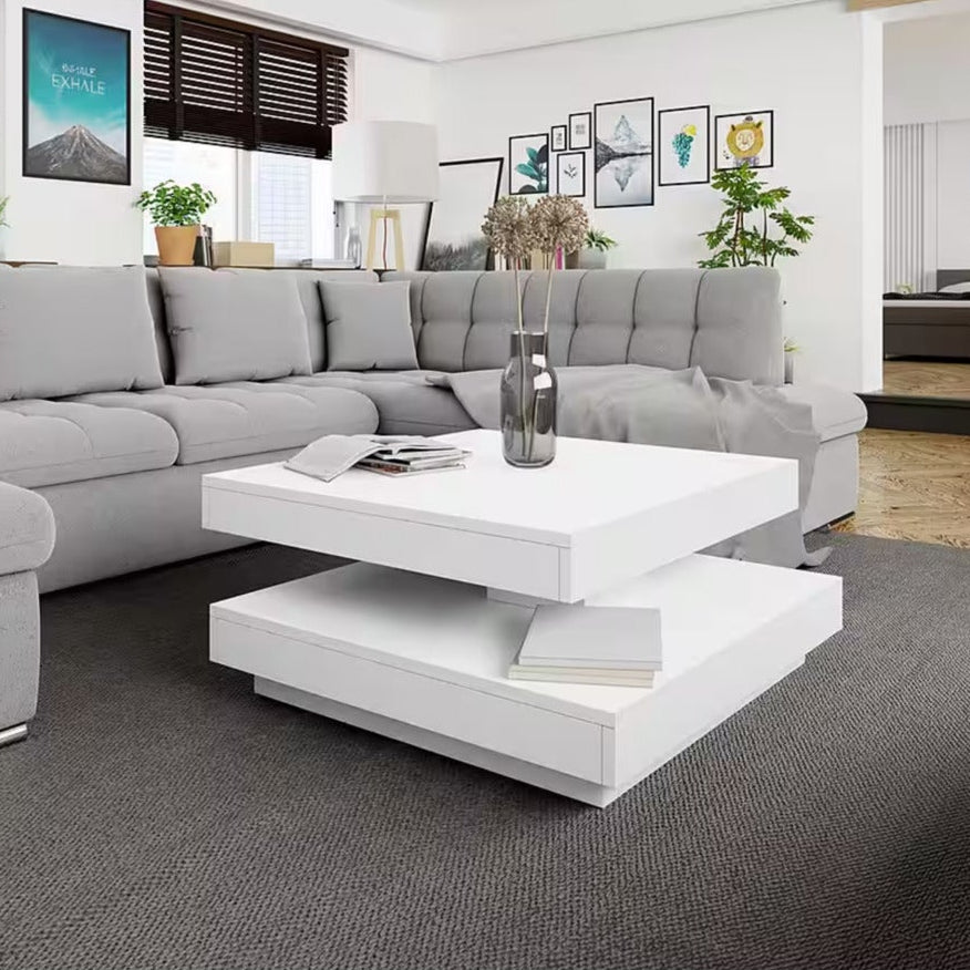 Modern Kare Orta Sehpa Salon Oturma Odası Sehpası 70x70 cm