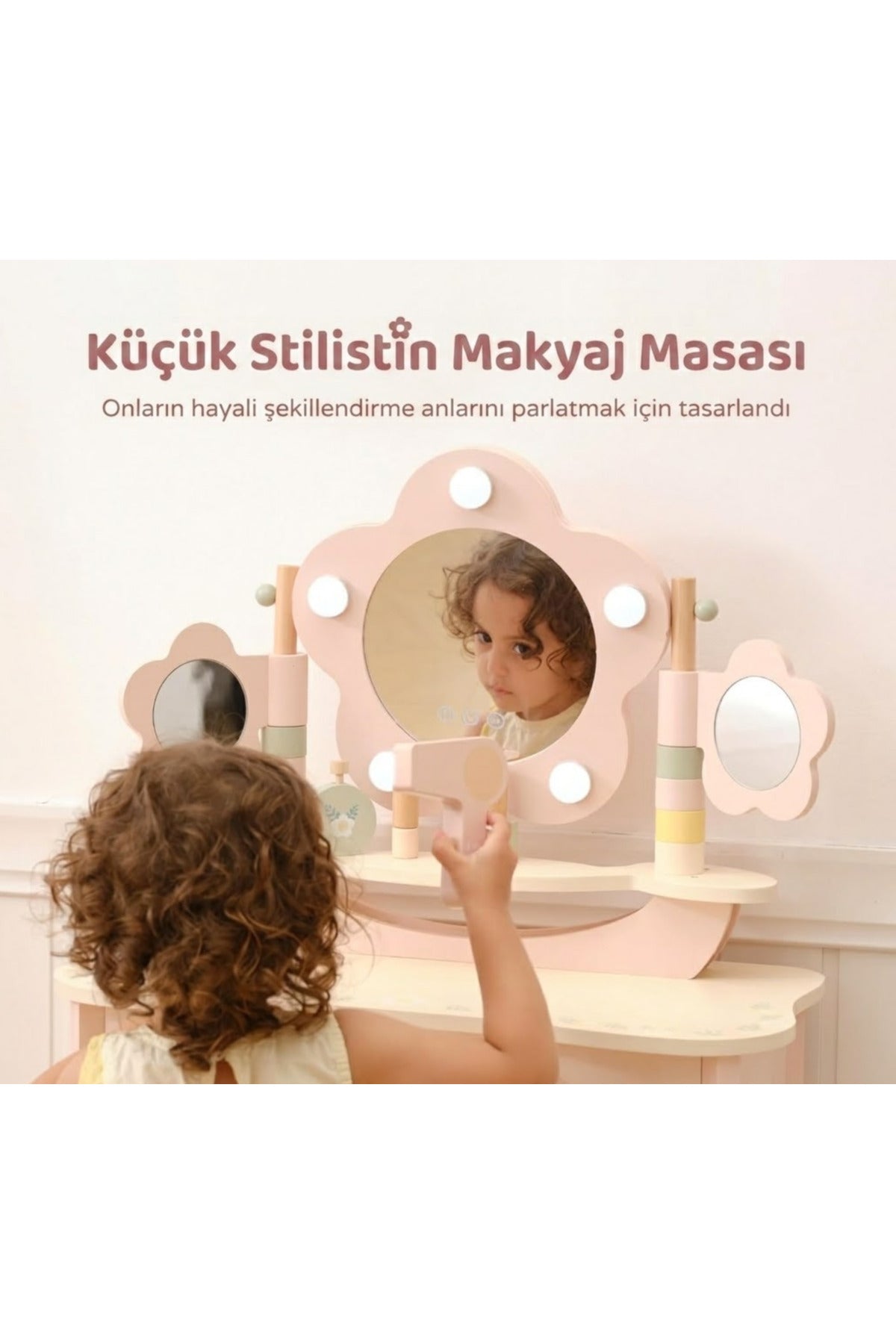 Hernest ÇOCUK OYUNCAK MAKYAJ MASASI SETİ