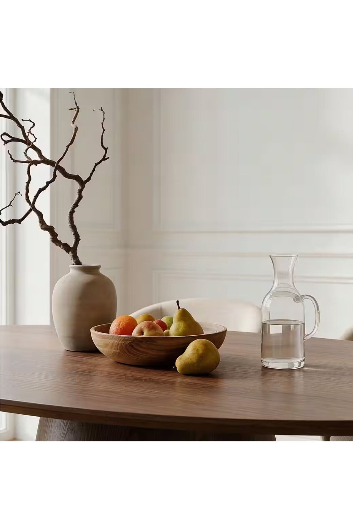 OVAL YEMEK MASASI – MODERN KONIK AYAKLI AHŞAP MASA | 6-8 KIŞILIK ŞIK SALON & MUTFAK MASASI 180X110 CM