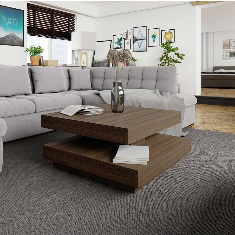 Modern Kare Orta Sehpa Salon Oturma Odası Sehpası 70x70 cm