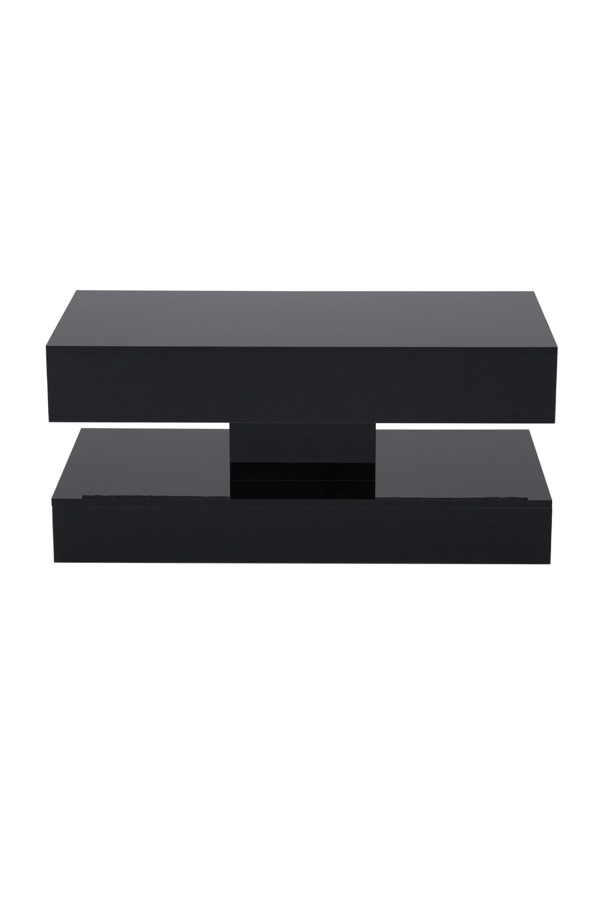Hernest A Kalite MDF Parlak Orta Sehpa Çift Raflı Modern Salon Sehpası 100x50x45 cm