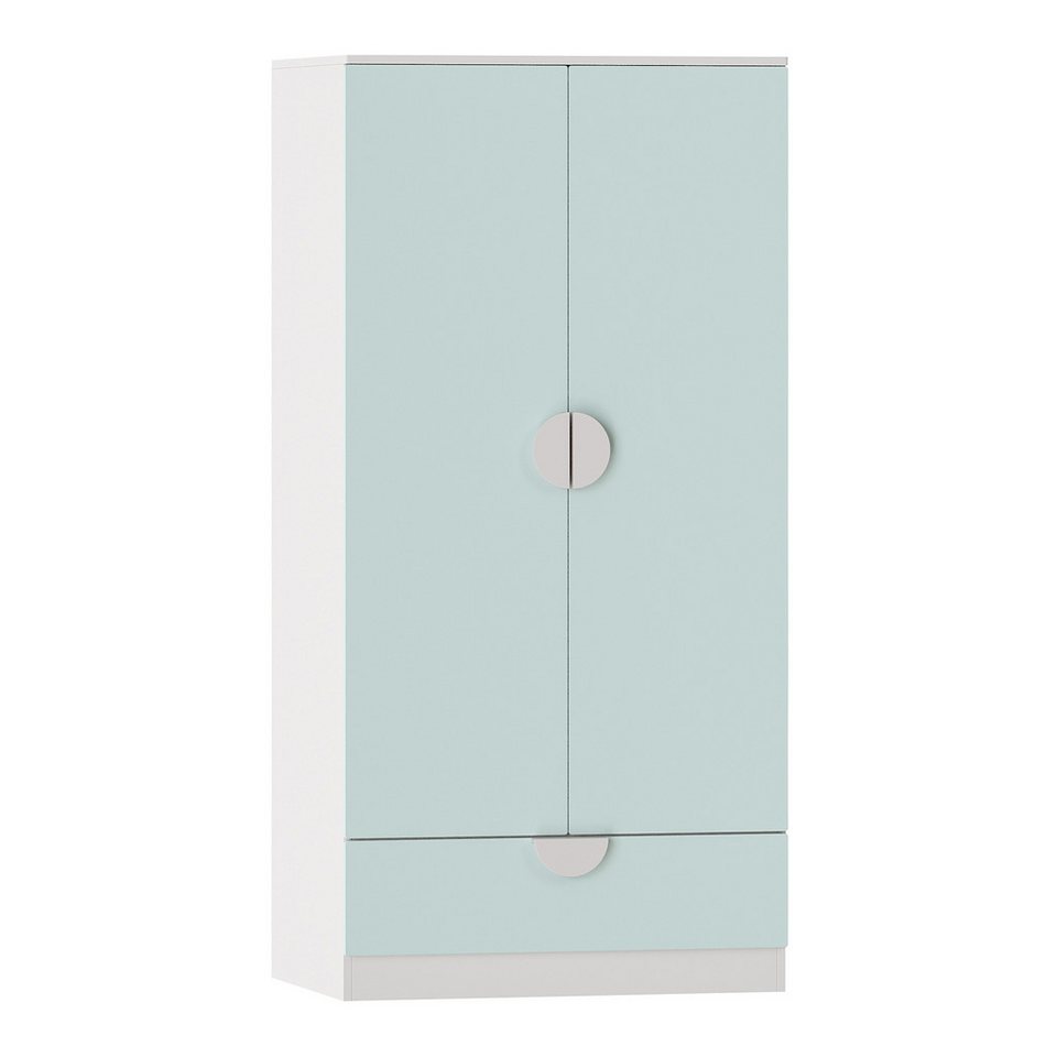 tr.casa çocuk gardırobu “Sandnes” çekmeceli 123x60x40 cm nane yeşili/beyaz
