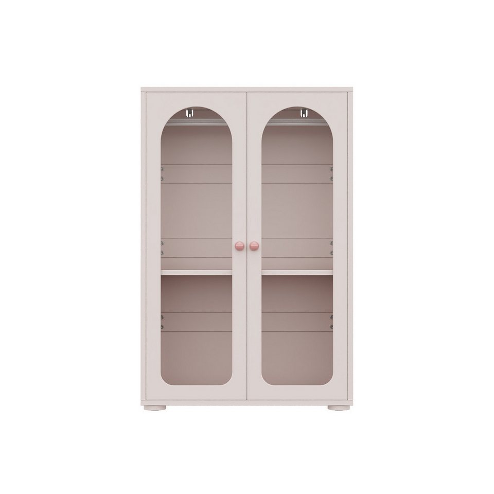 Flieks çocuk gardırobu (1 adet) 2 kapılı askılı gardırop akrilik şeffaf kapaklı 80×50×120cm