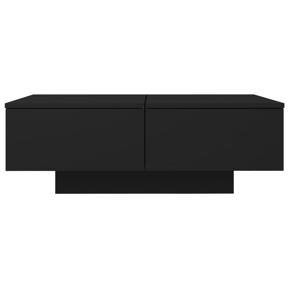 furnicato sehpa siyah 90 x 60 x 31 cm ahşap malzemeden yapılmış (1 adet), atıştırmalıklar için geniş alana sahip, bakımı kolay oturma odası masa yüzeyi