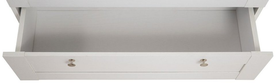OTTO home Binz gardırop, çamaşır dolabı, çok amaçlı dolap, İskandinav kır evi tarzı (G/Y/D yaklaşık 84/130/35 cm), birçok saklama alanı seçeneği, metal kulplar, çerçeveli/kasetli kapılar