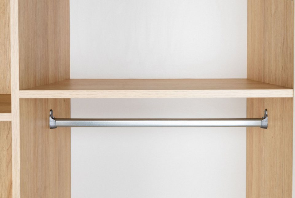 OTTO home Hennix gardırop, yavaş kapanan İskandinav sivri çatı tasarımı, bol miktarda saklama alanı (Y/G/D yaklaşık 200/150/51cm) 3 çekmece, Almanya'da üretilmiştir, değişken raflar