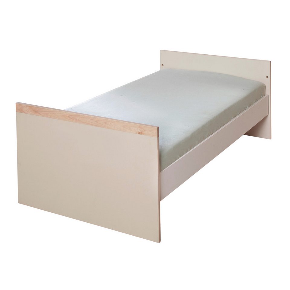 roba® bebek odası komple seti Jil - kestane dekorlu kaşmirden modern çocuk odası, (3'lü set, bebek yatağı 70 x 140 cm, gardırop ve alt değiştirme masası), masif ahşaptan yapılmış yüksek kaliteli kulplar