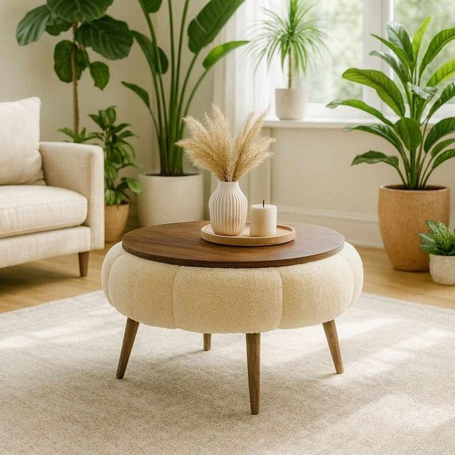 Skye Decor sehpa Papatya sehpa 60 (1 adet), yuvarlak masa tablası